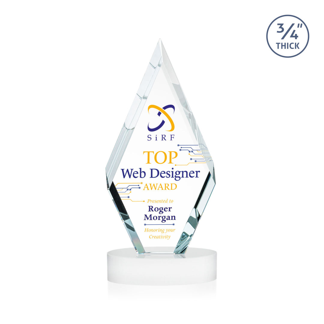 Richmond VividPrint™ Award on Alberton Base - White 5