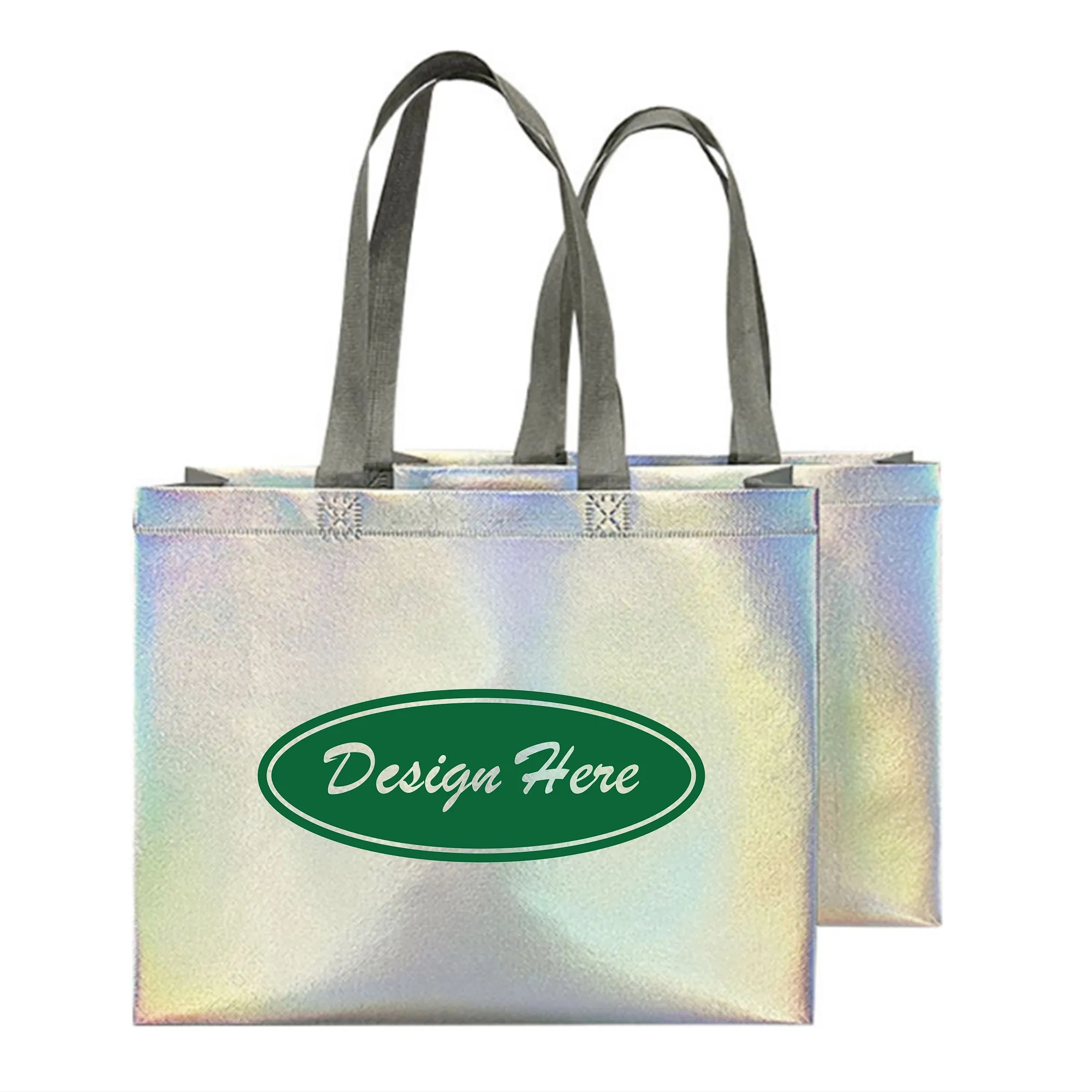 MOQ50 Holographic Non-woven Tote Bag 1