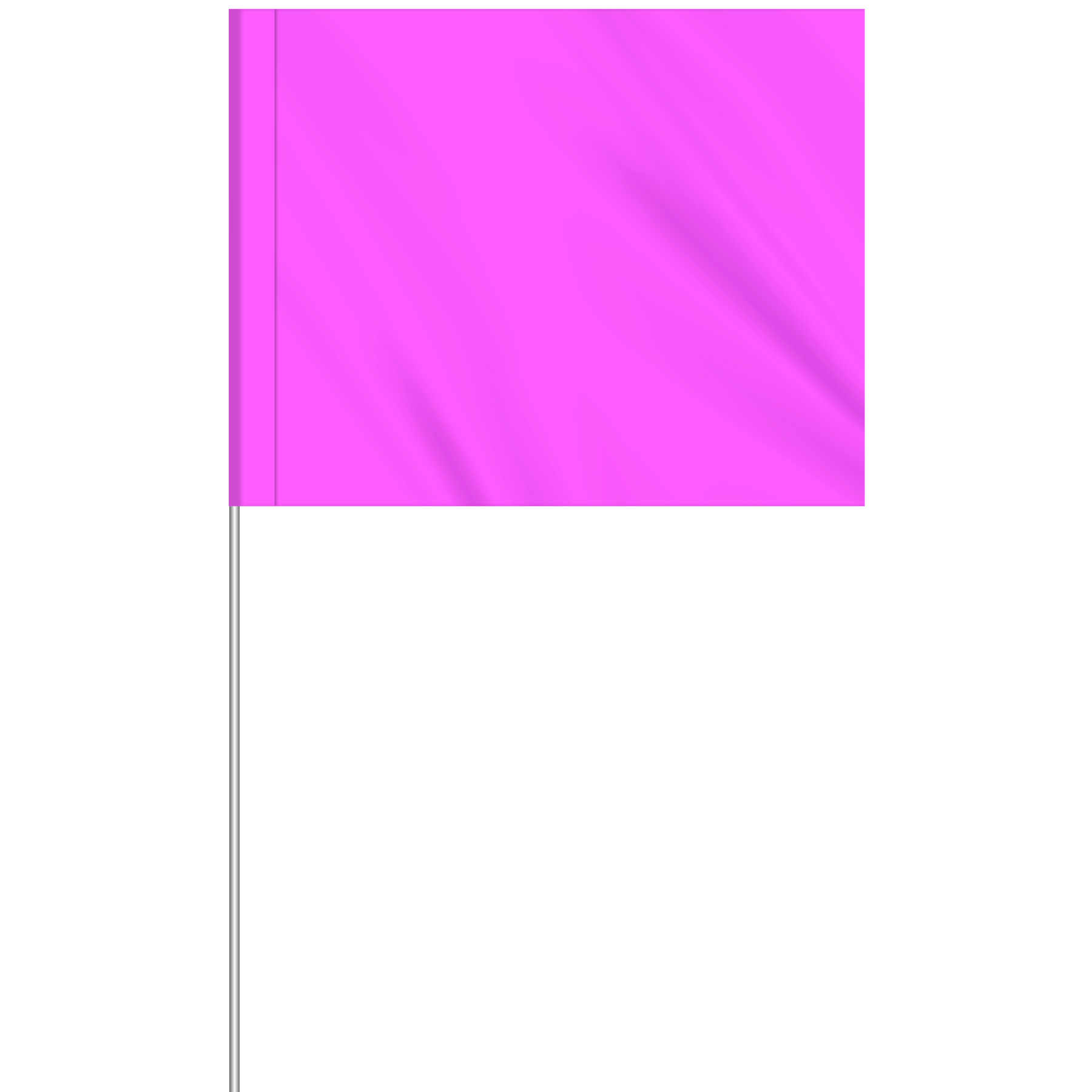1-Color 4" x 5" Custom Vinyl Marking Flag w/ 18" Fiberglass Staff 9