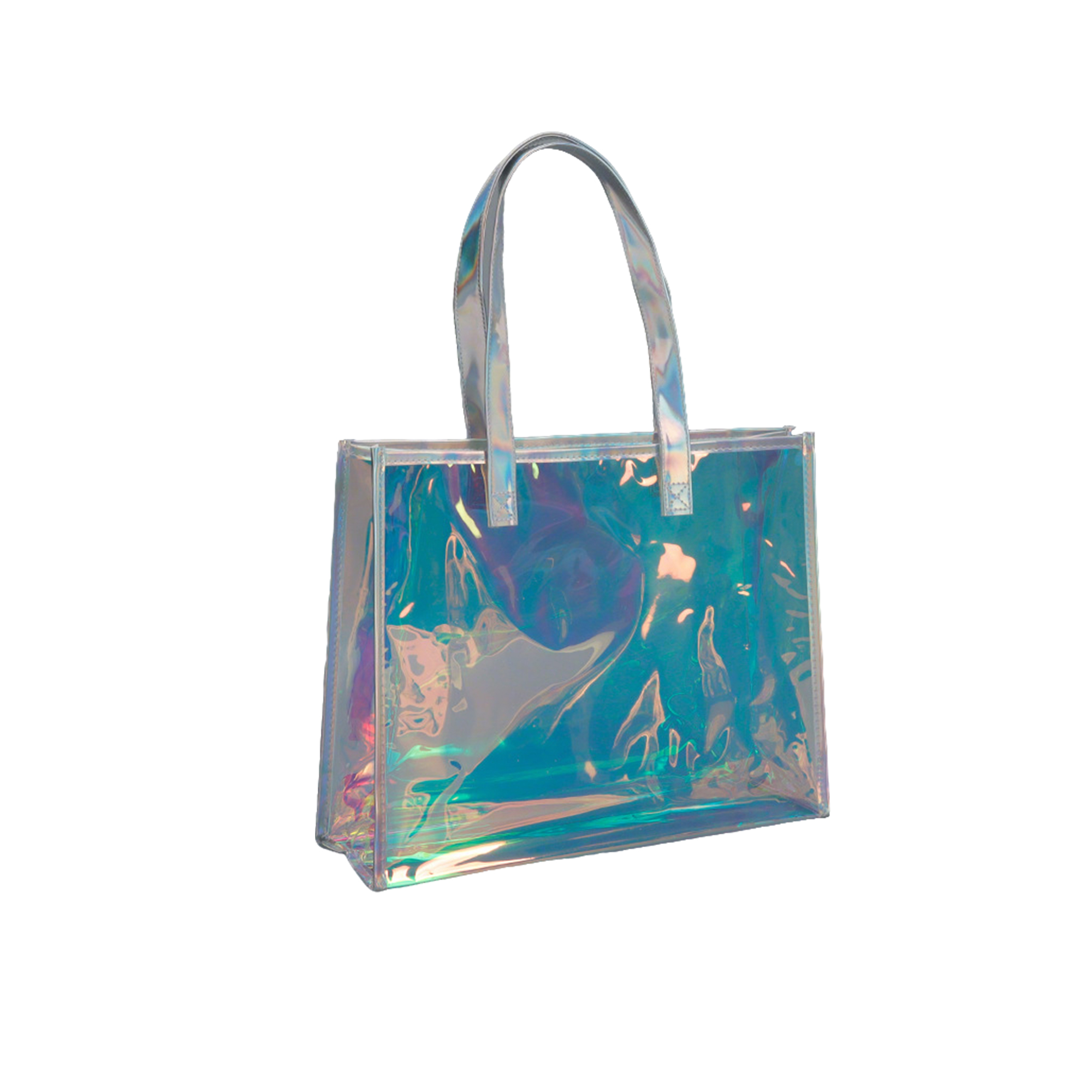 Polyvinyl Chloride Iridescent Tote, custom tote bag with logo imprint 5