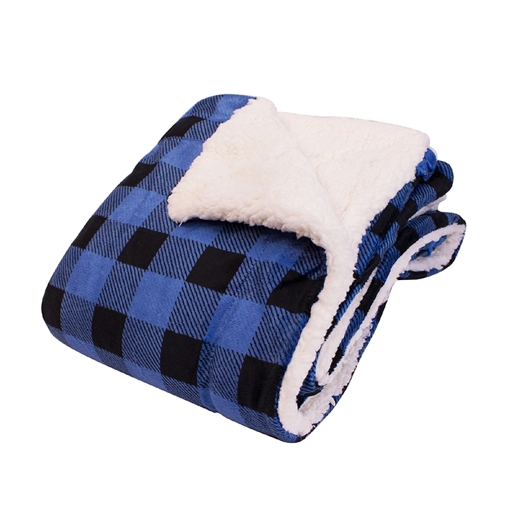 Sutterwood - Deluxe Micro Mink Sherpa Plaid Blanket 4