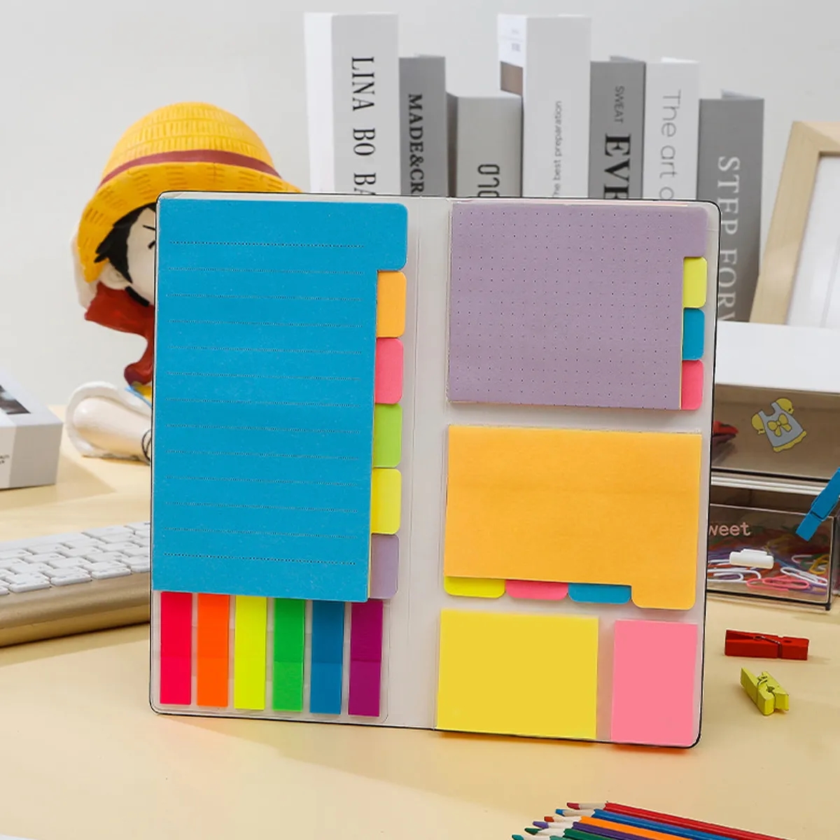 Color-Coded Sticky Notes Set With Tabs 6