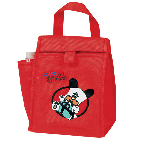 Non Woven Insulated Lunch Bag w/Bottle Pocket 7