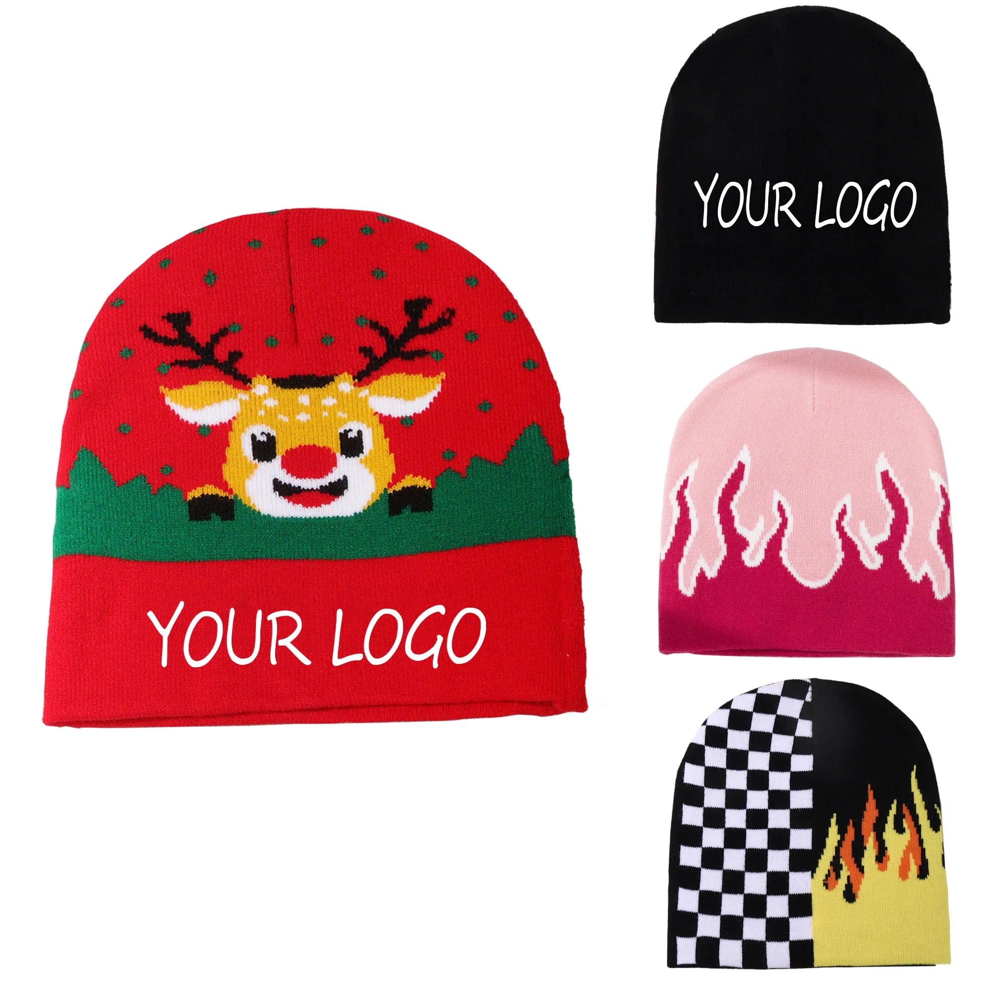 Knit Beanie Without Cuff MOQ 100PCS 2
