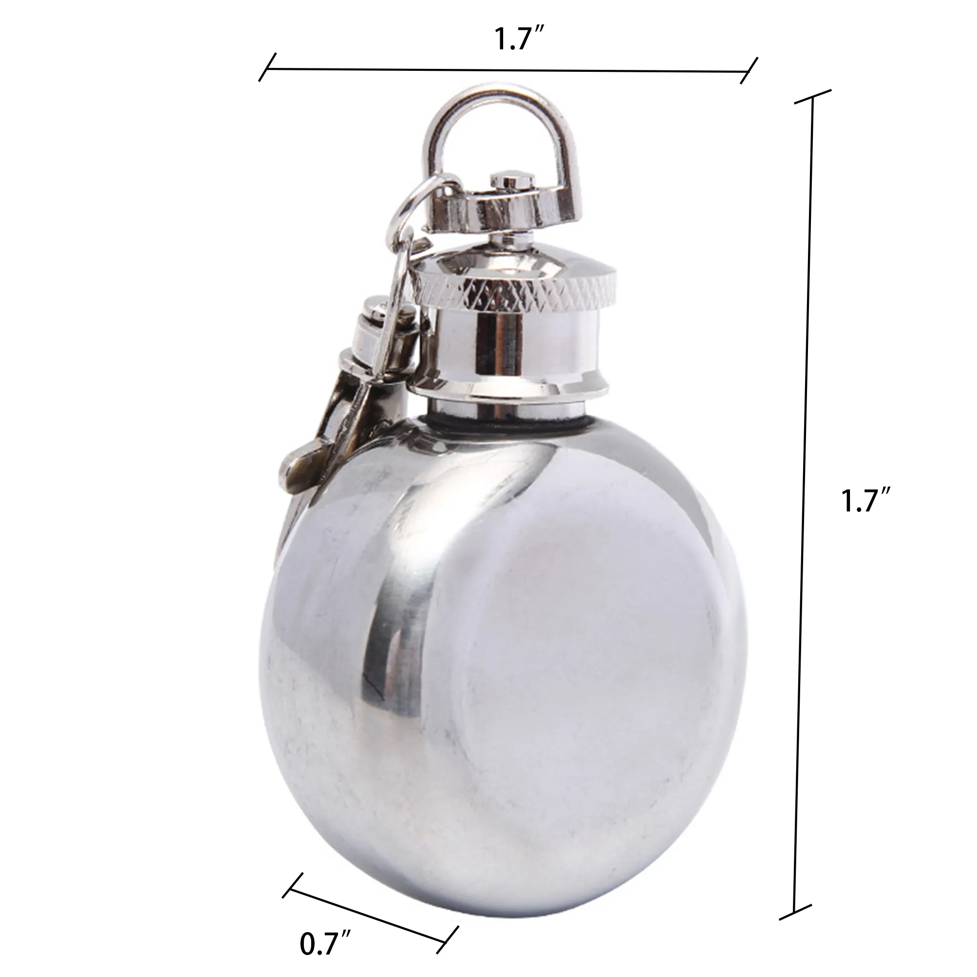 MOQ20 1Oz Portable Multi-Colored Round Flask 2