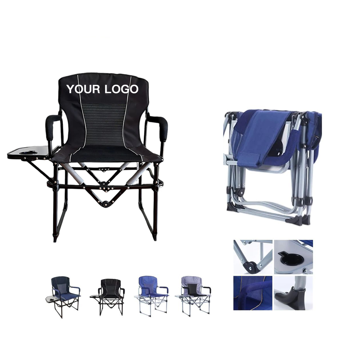 Oxford Foldable Chair with Table Tray 2