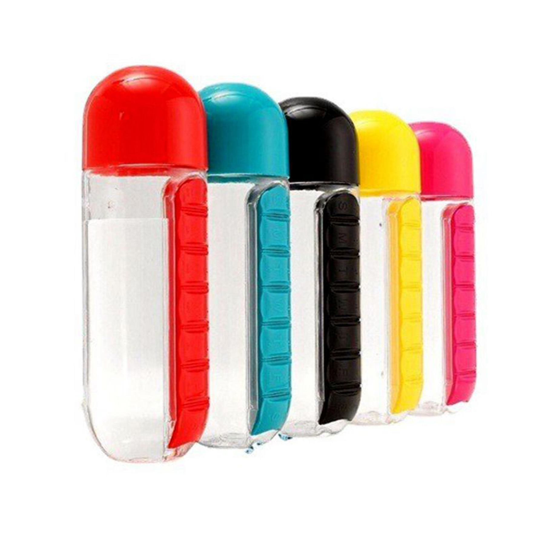 Plastic Water Bottle With Pill Organizer 2