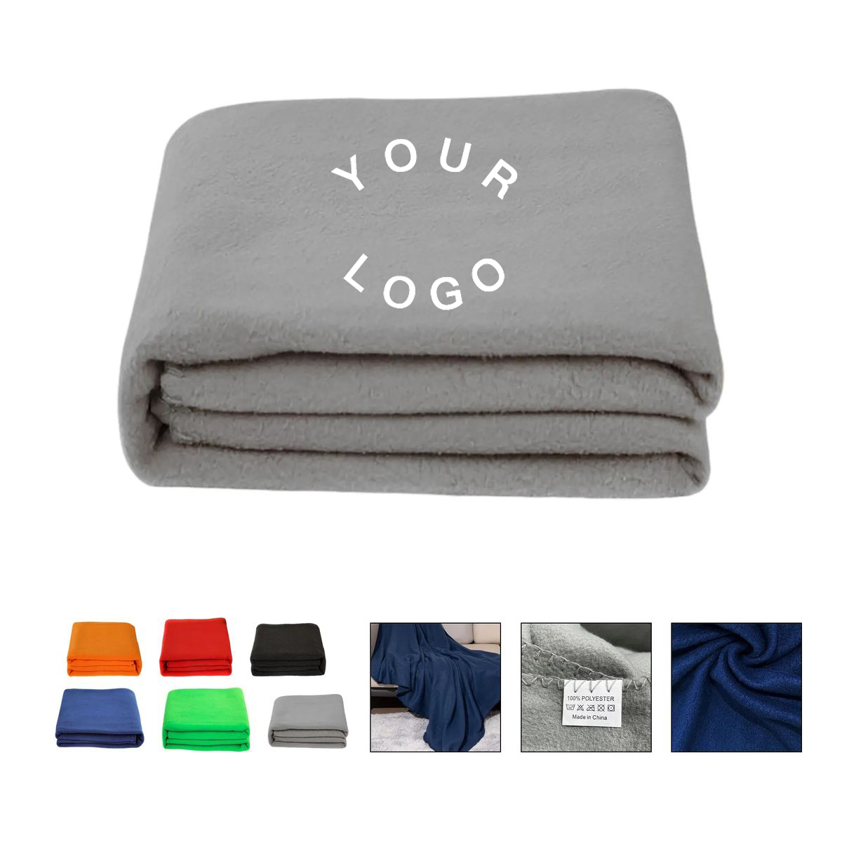 Warm Polyester Fleece Throw for Home or Travel 5
