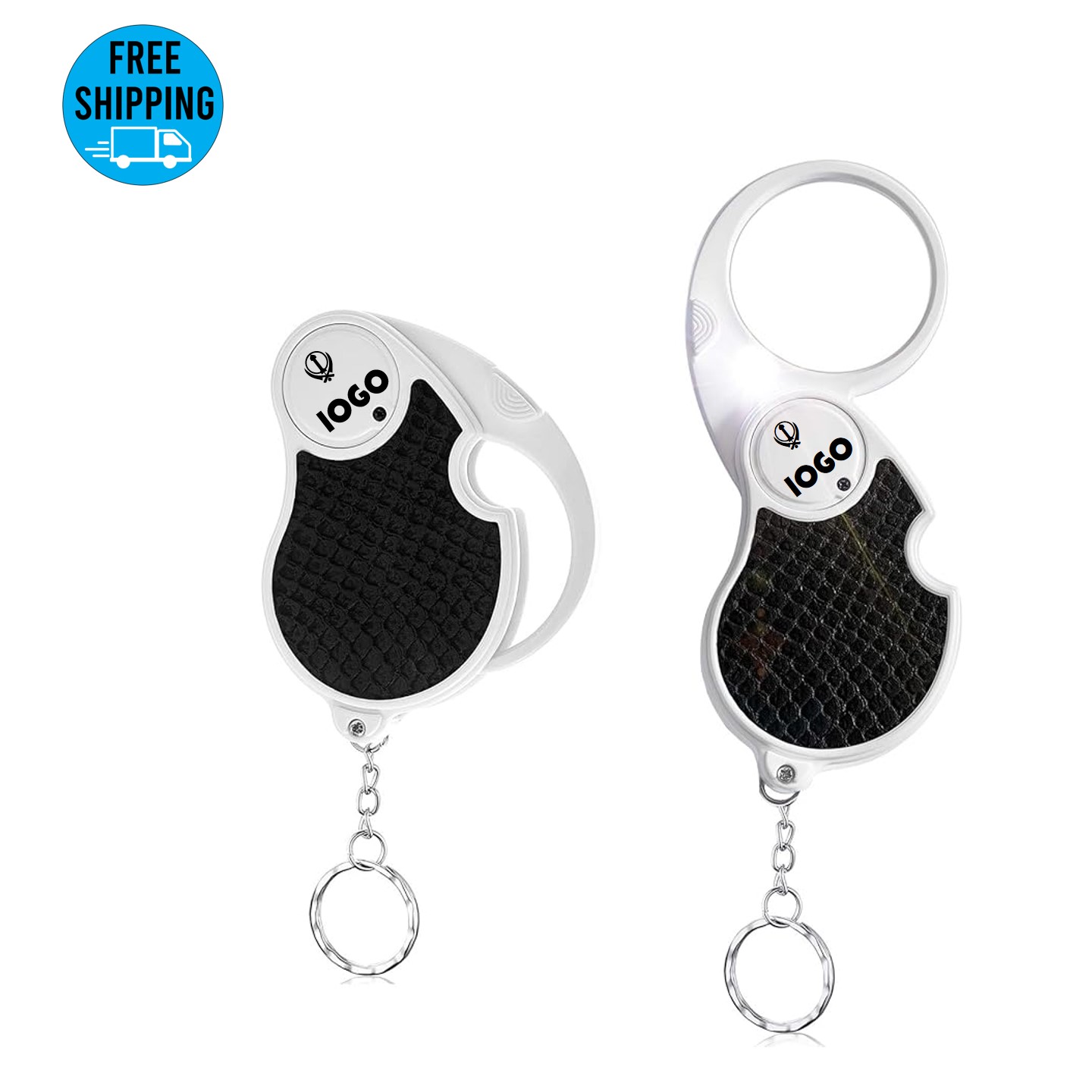 5X Pocket Magnifying Glass Handheld with Light and keychain 2