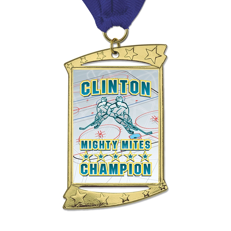 Full color 10 Star Rectangle Medal 2