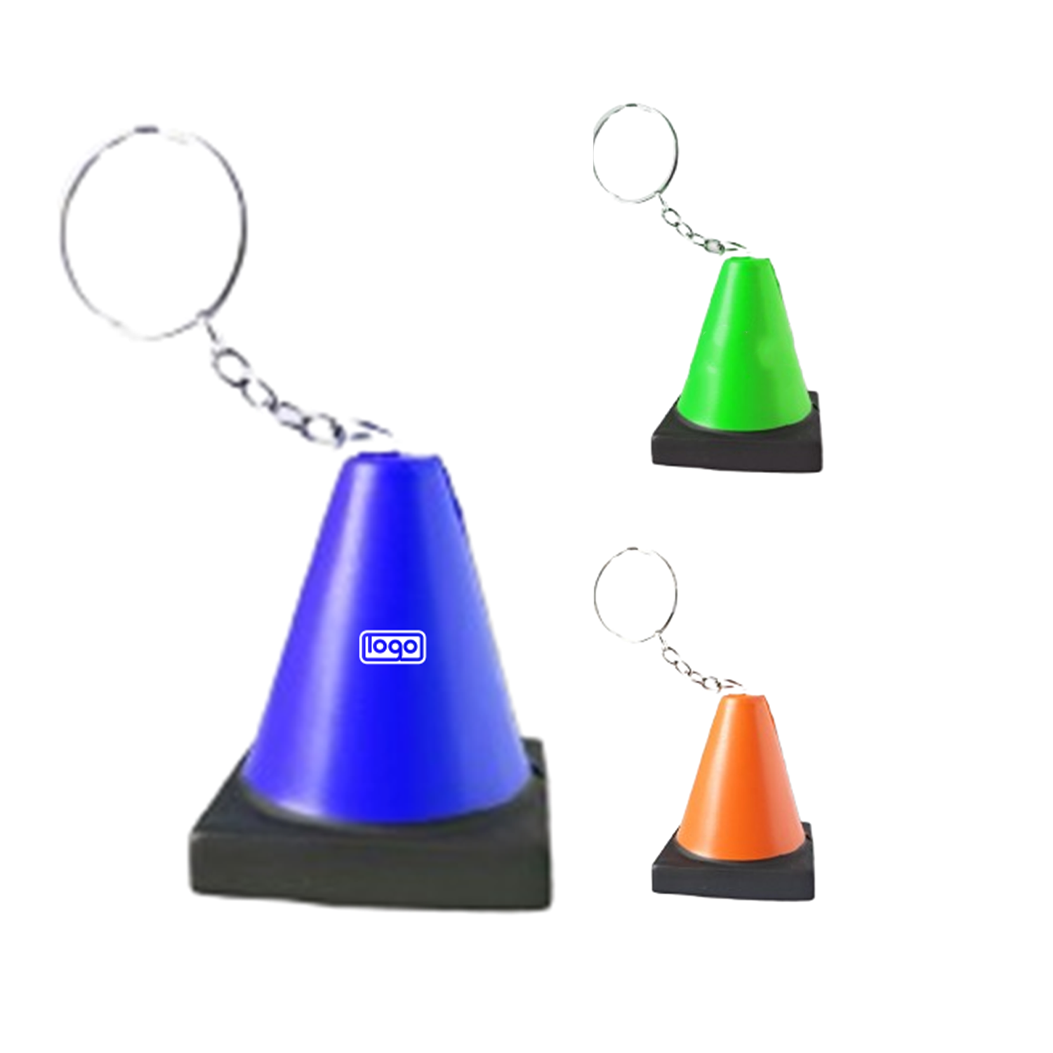 Construction Cone Stress Reliever Key Chain 1