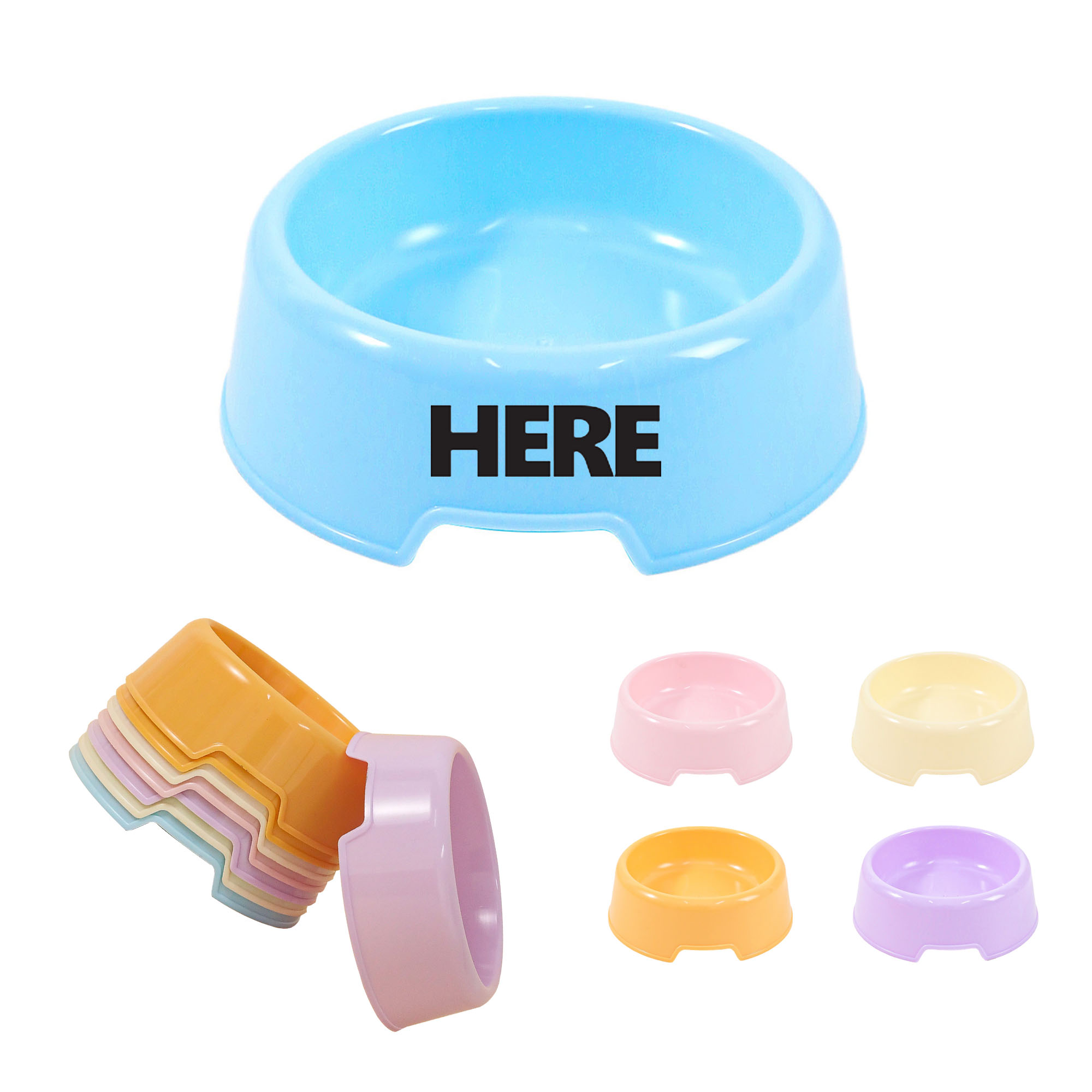 Candy-Colored Dog Food Bowl 1