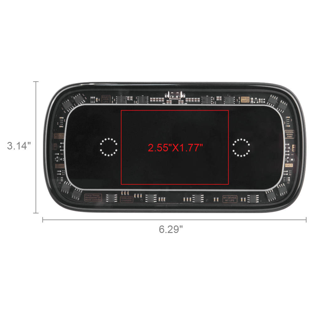 Roselle 2-in-1 Wireless Charger with Blue LED Ring 11