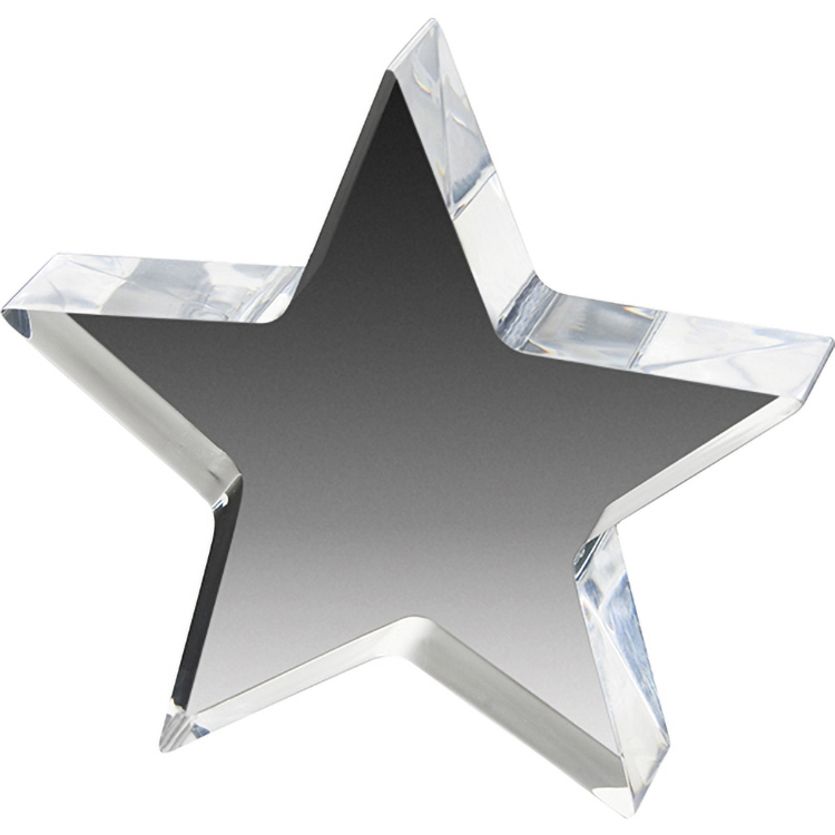 Clear Star Acrylic Paper Weight (5"x 5"x 1") Full Colour PhotoImage 3