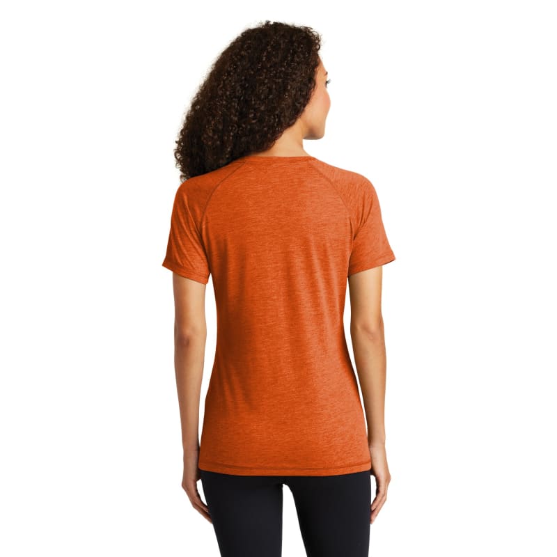 Sport-Tek Women's PosiCharge Tri-Blend Wicking Scoop Neck Raglan Tee. 28