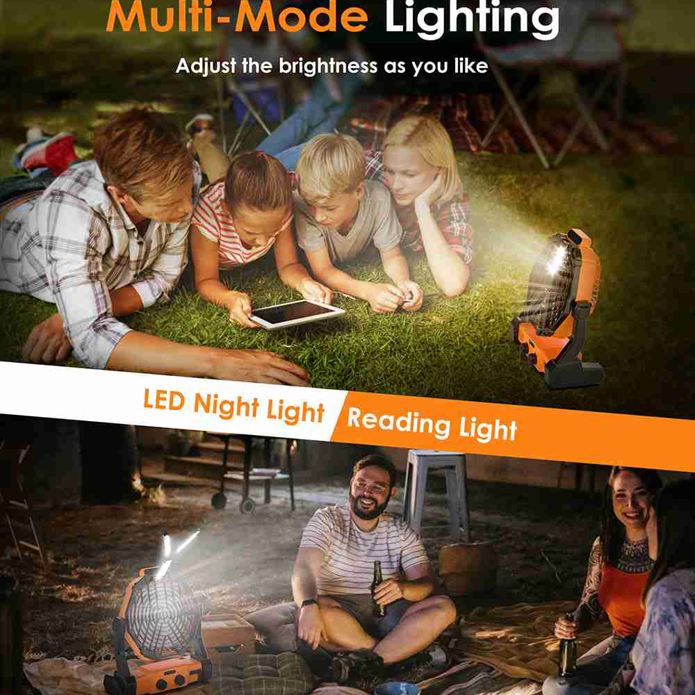 ResQ Multi-Use Portable LED Lantern, 4 Speed Camping Fan, and 8000mAh Power Bank 6