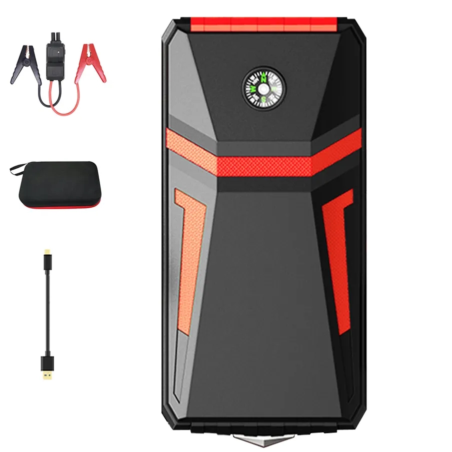 Emergency Car Jump Starter with Hummer,Compass & LED Light 8