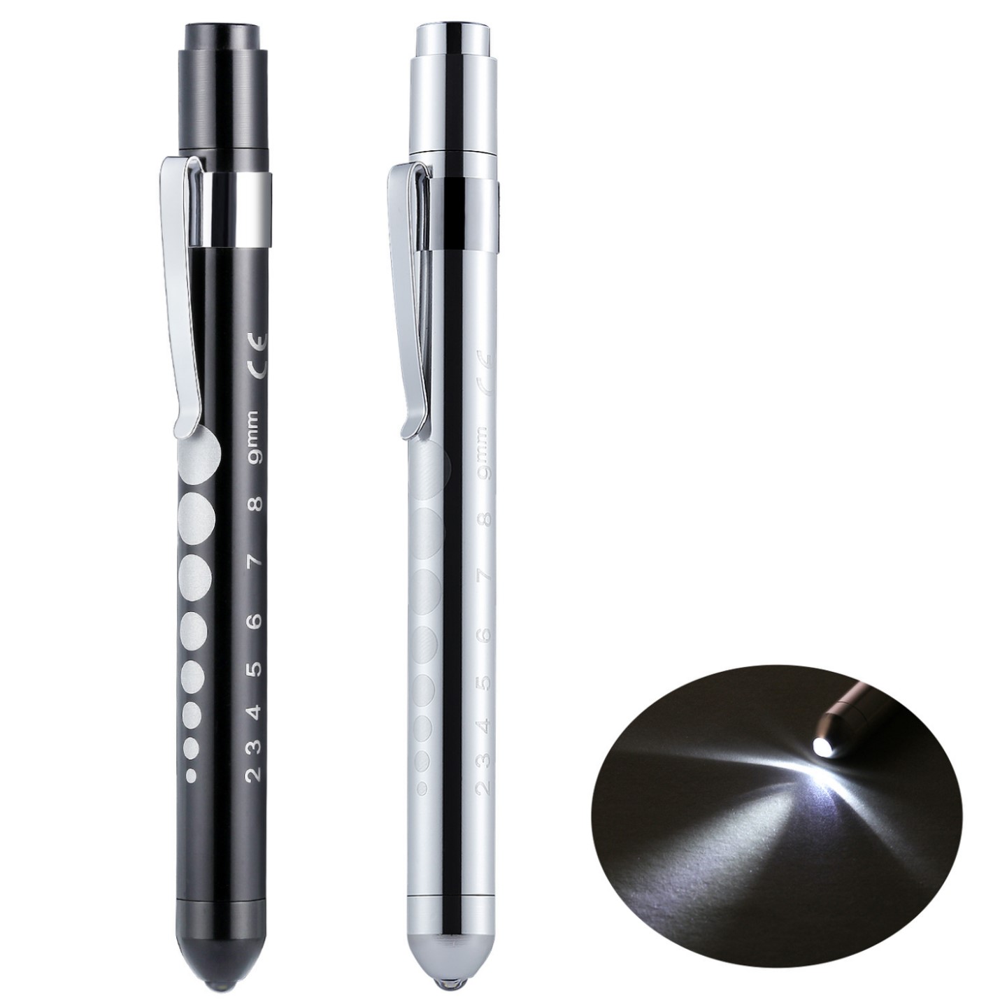 Aluminum Alloy Pen Flashlights with Pupil Meter and Ruler Board 5