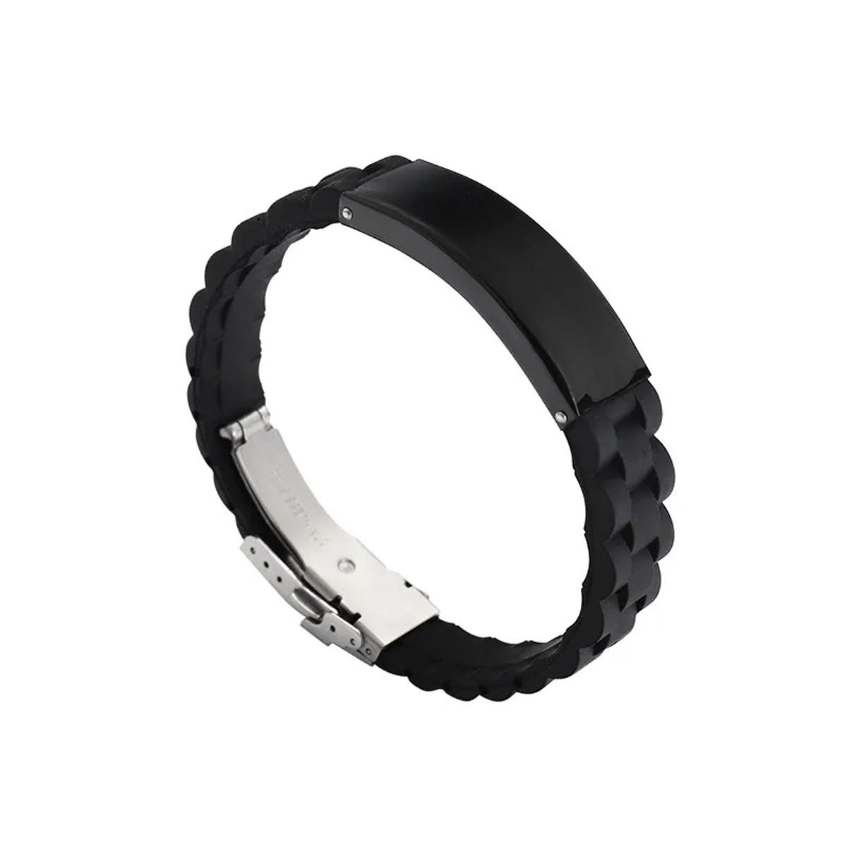 Stylish Silicone Bracelet with Steel Clasp 3