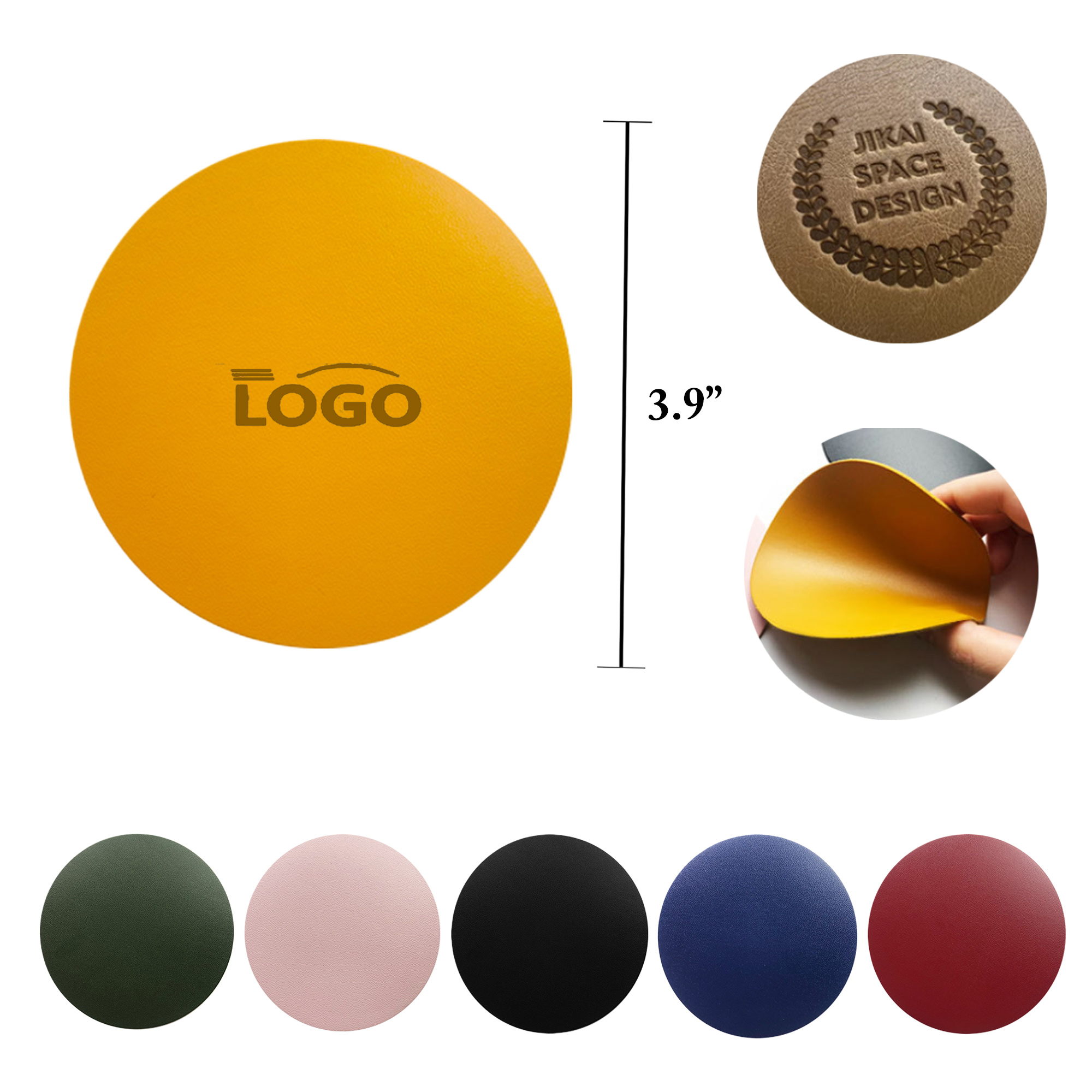 Plastic Round Non-Slip Waterproof Coasters 2