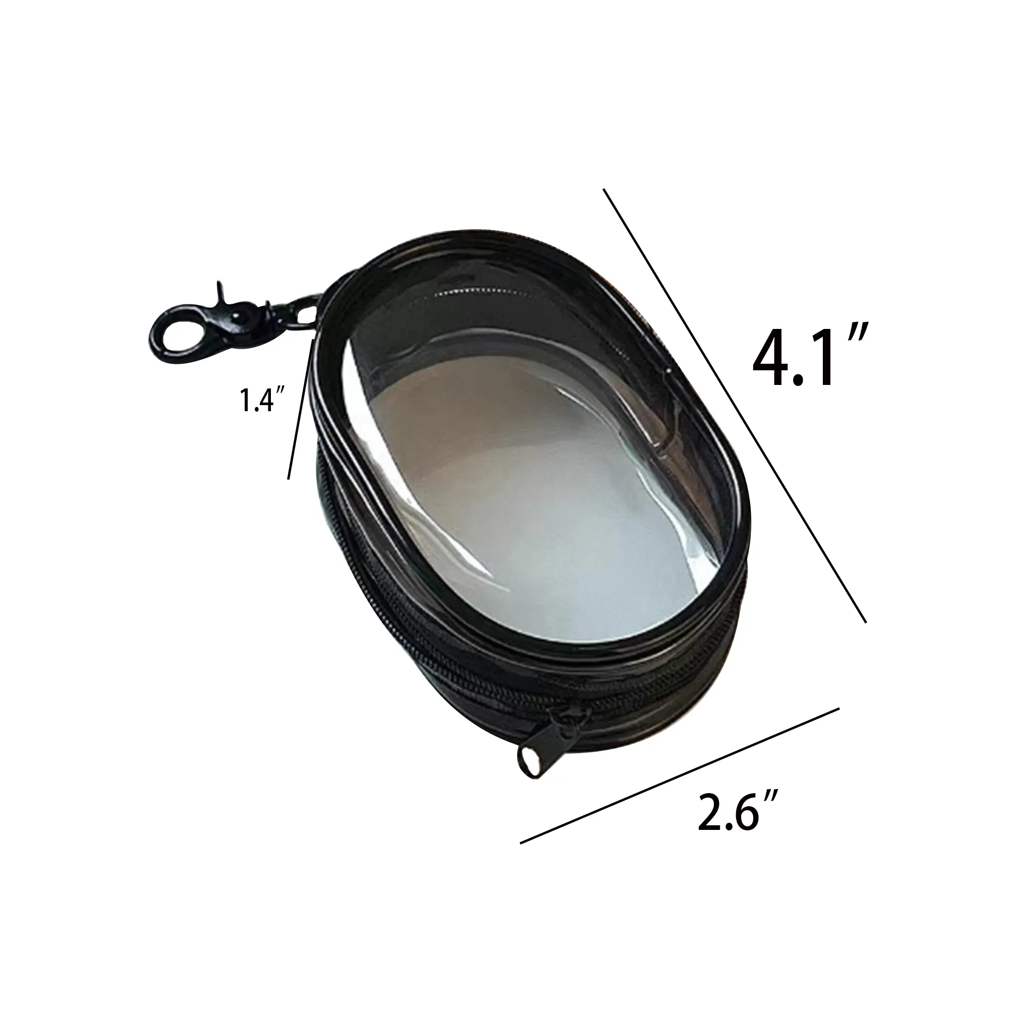 Portable PVC Transparent Headphones Storage Bag With Keychai 3