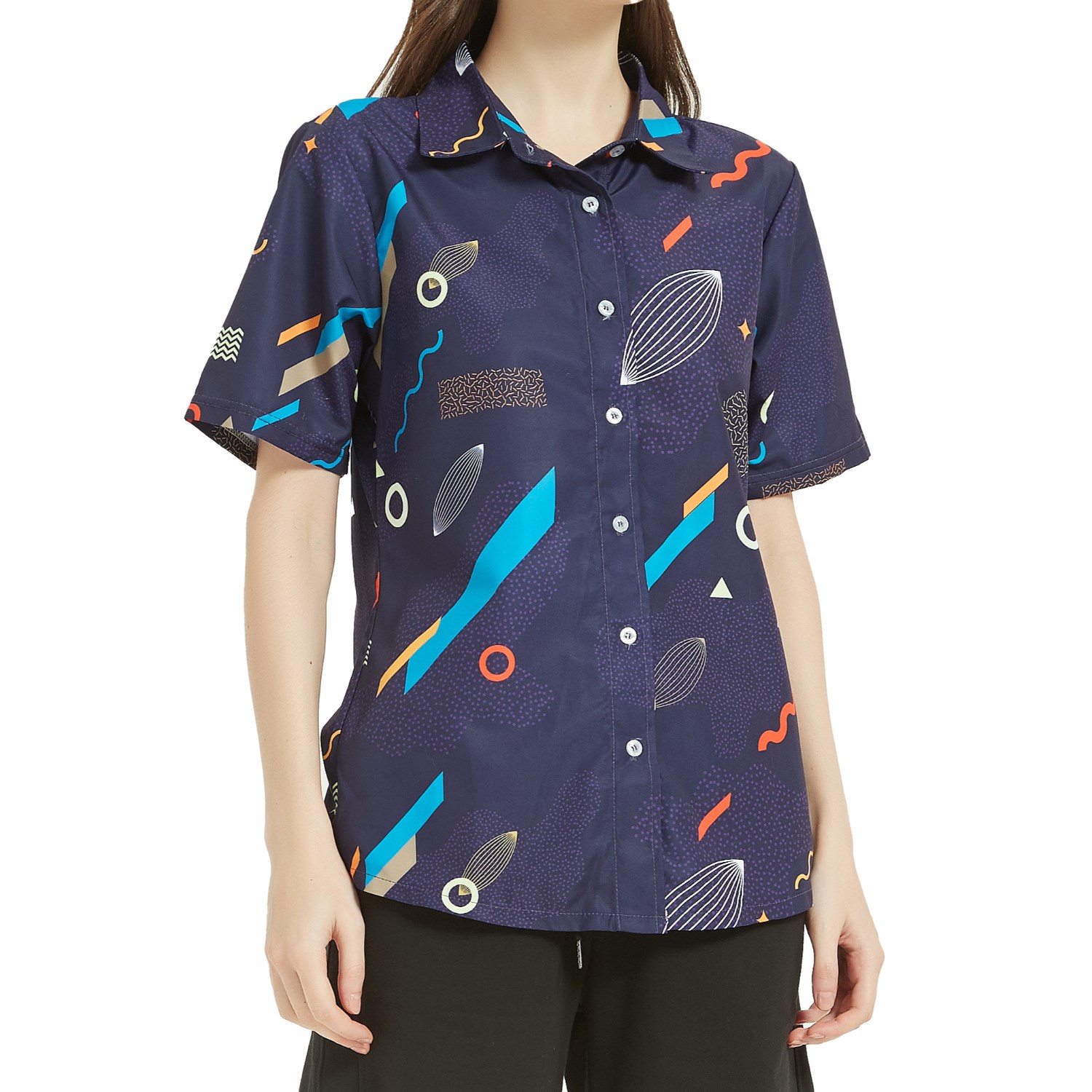 Women's 135 GSM Light 4-Way Stretch Hawaiian Shirts 9