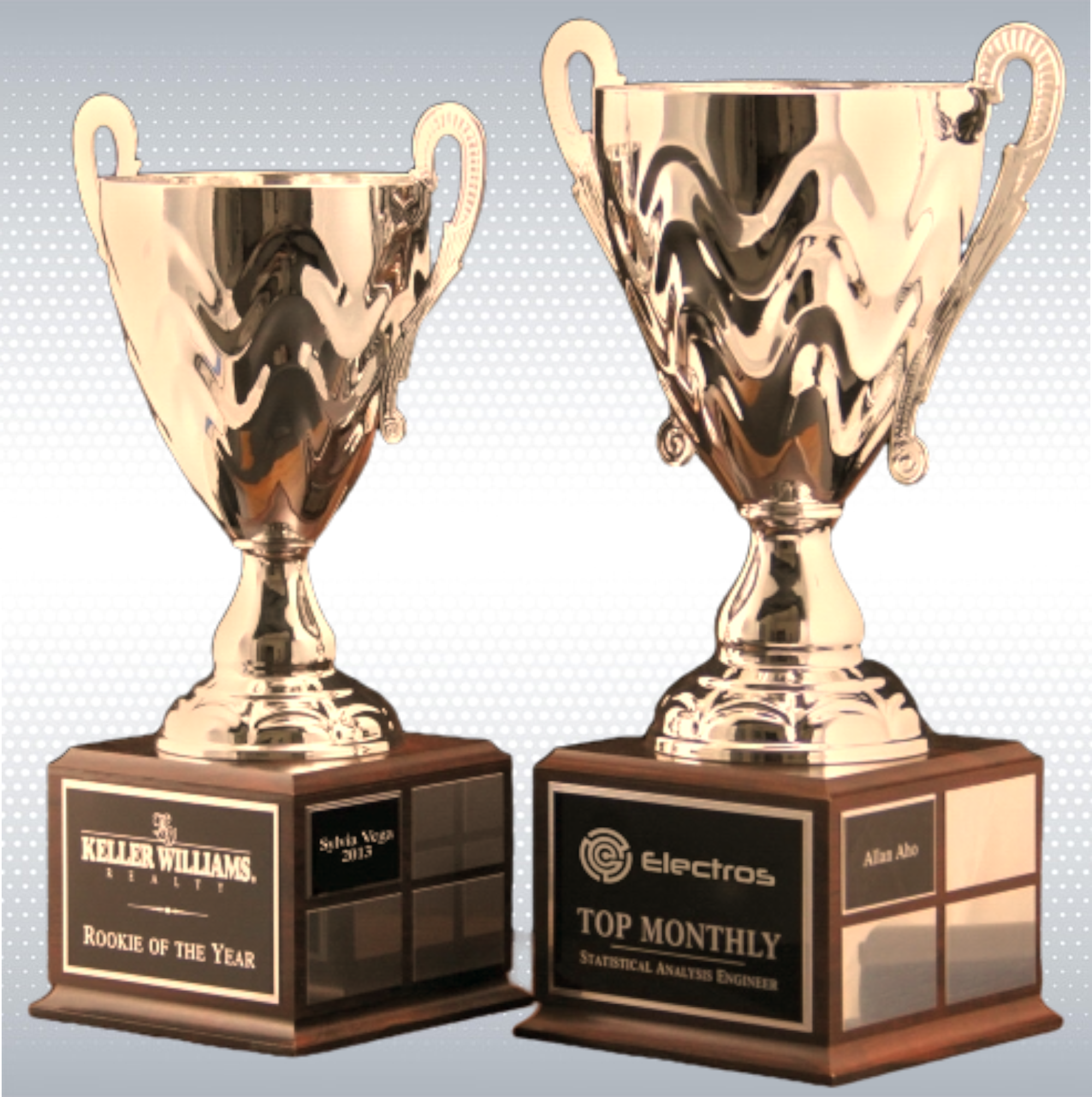 Wave Perpetual Gold Cup Trophy Award w/Perpetual Base 6