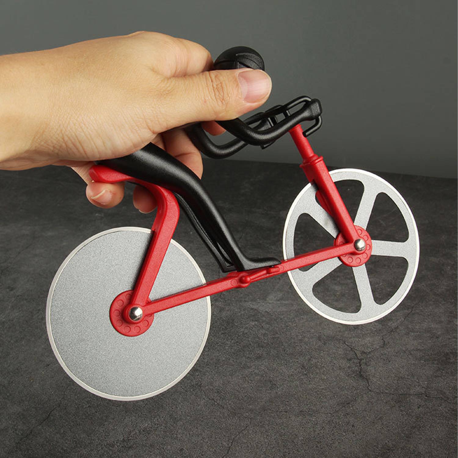 Creative Bicycle Stainless Steel Roller Pizza Cutter 3