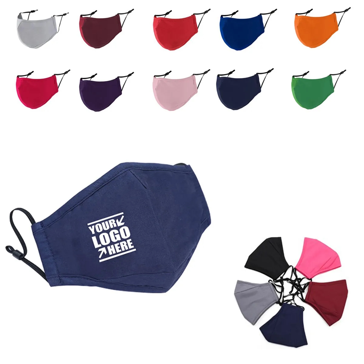 3-Ply Cotton Face Mask With Adjustable Earloop