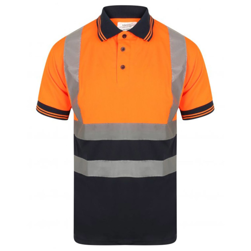 VISIPRO Short Sleeve Reflective Colorblock Safety Polo with 6