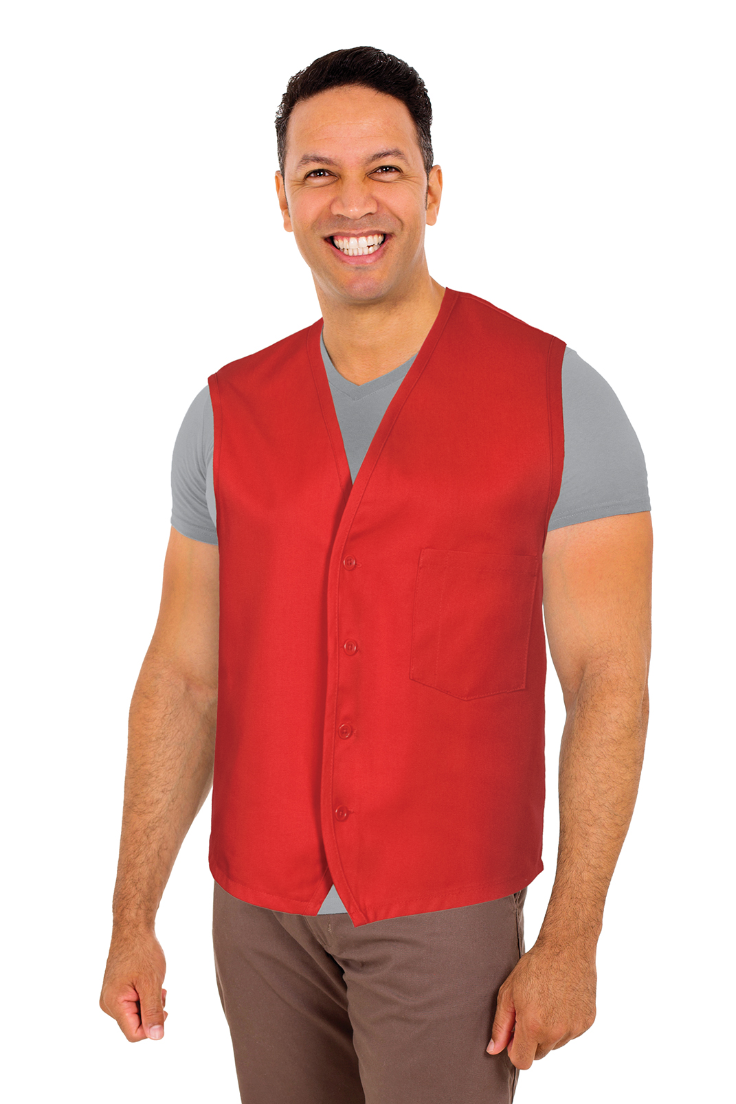 Button Down Vest w/ Chest Pocket