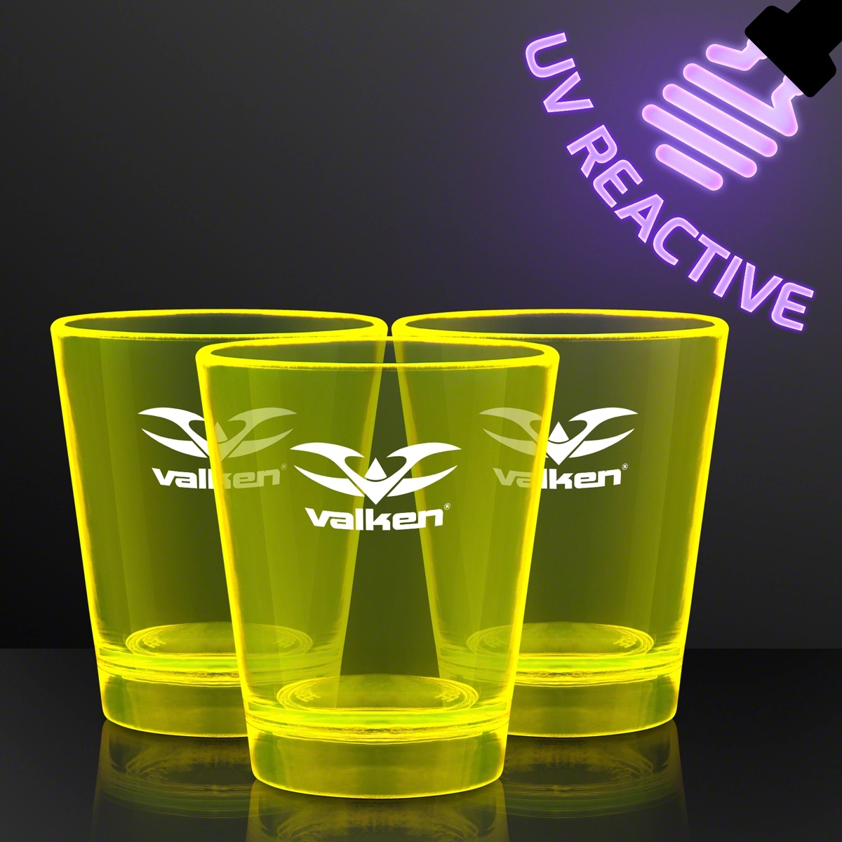 1.5 oz. UV Reactive Glow Shot Glasses 5