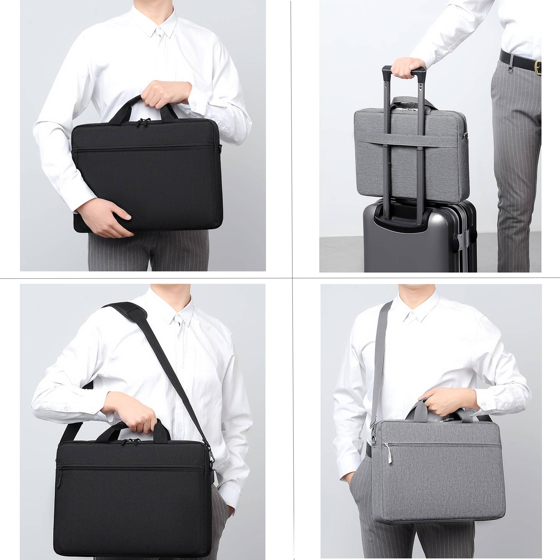 Polyester Laptop Classic Slim Briefcase Crossbody Bag 5