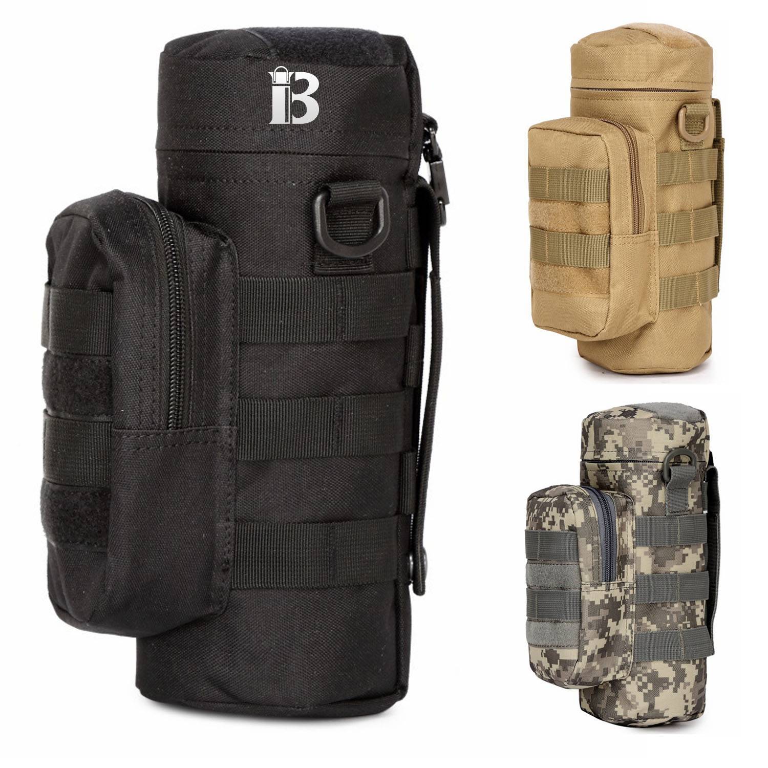 Polyester Tactical Water Bottle Bag w/ Pocket 2