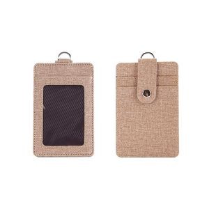 Slide Open Plastic Portrait Lanyard Card Holder 2