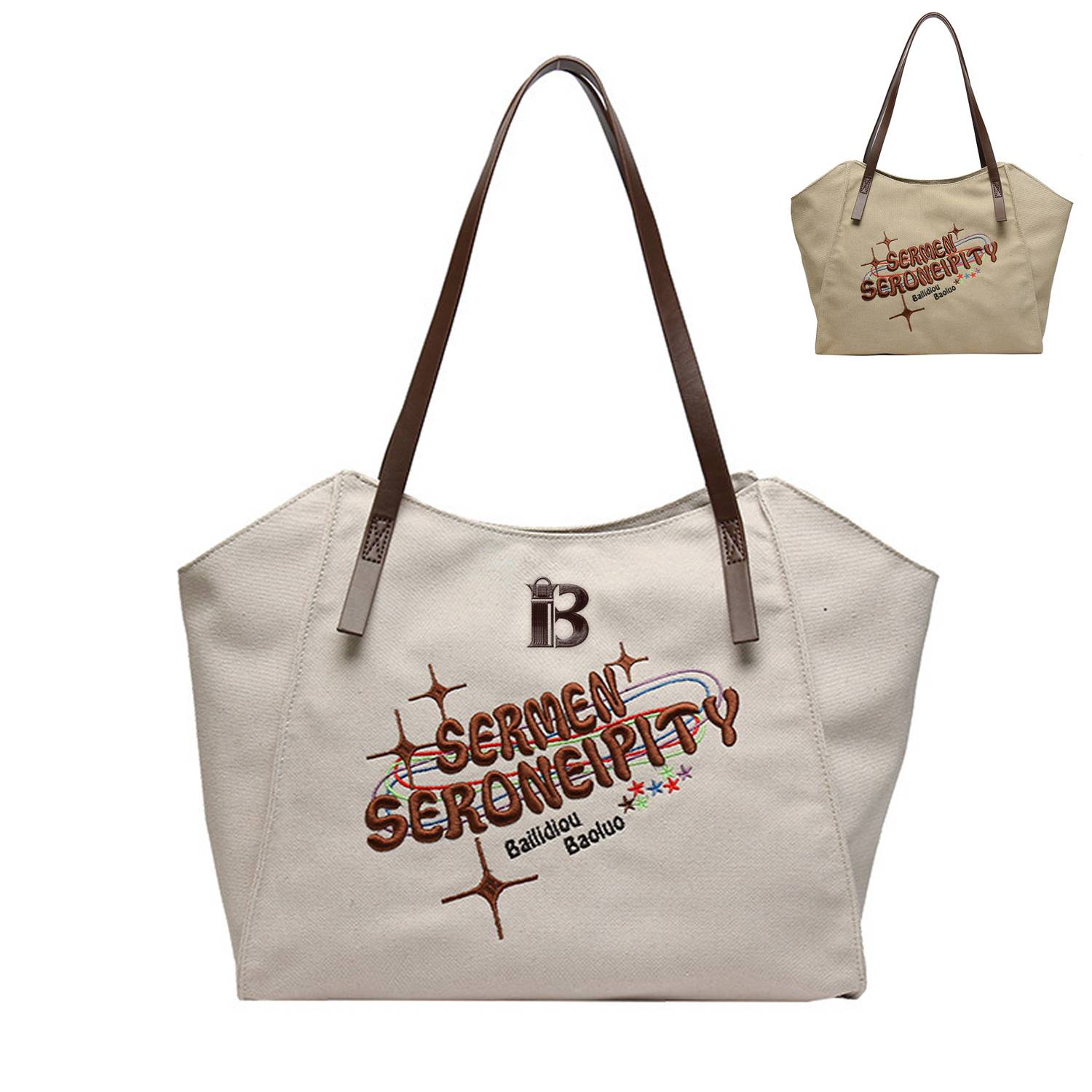 Casual All-In-One Canvas Tote Bag, custom tote bag with logo imprint 6