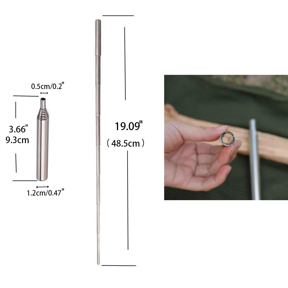 Stainless Steel Camping Blow Fire Tube Lighter 2