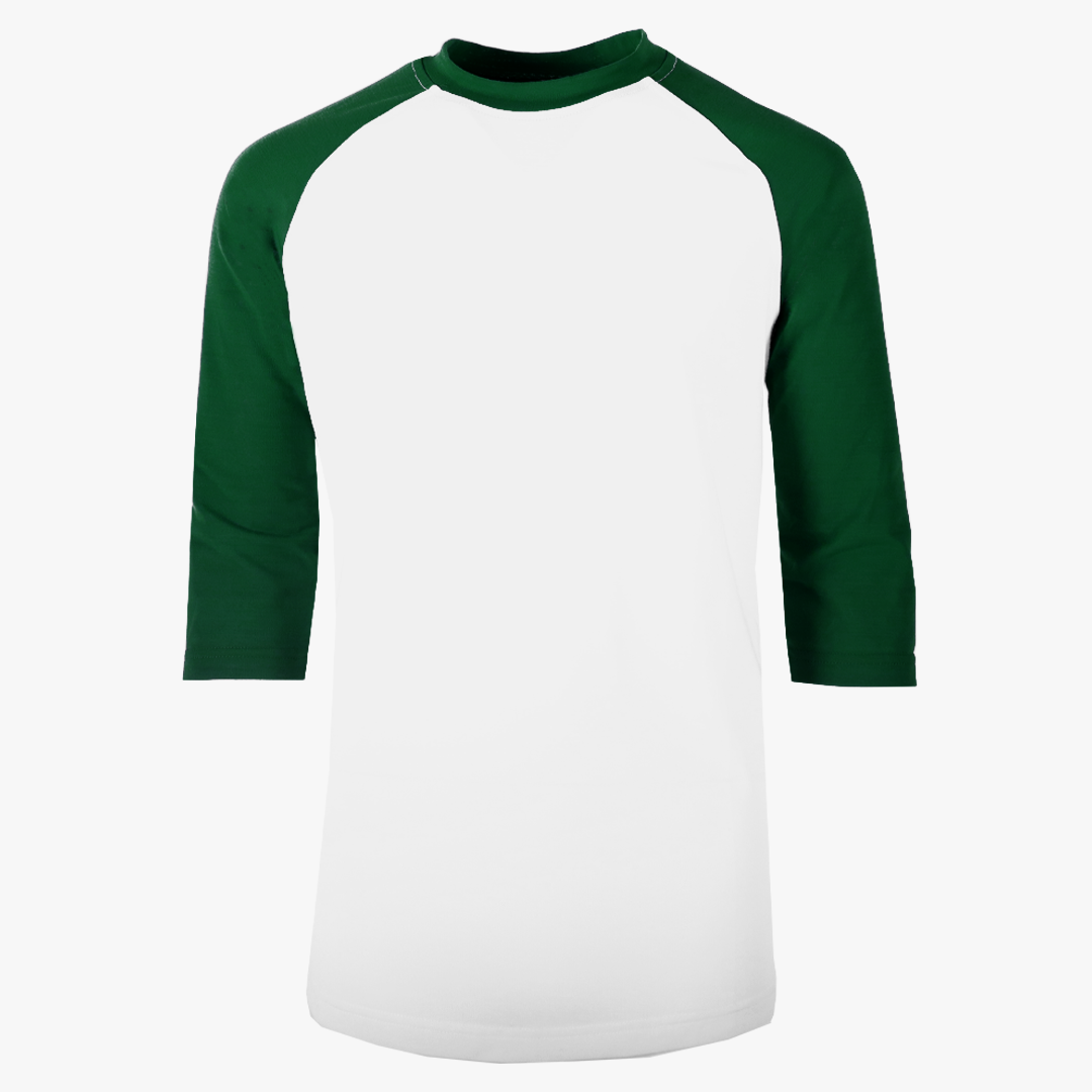#H227Y / Varsity Youth 3/4 Sleeve Baseball Tee White Body 1