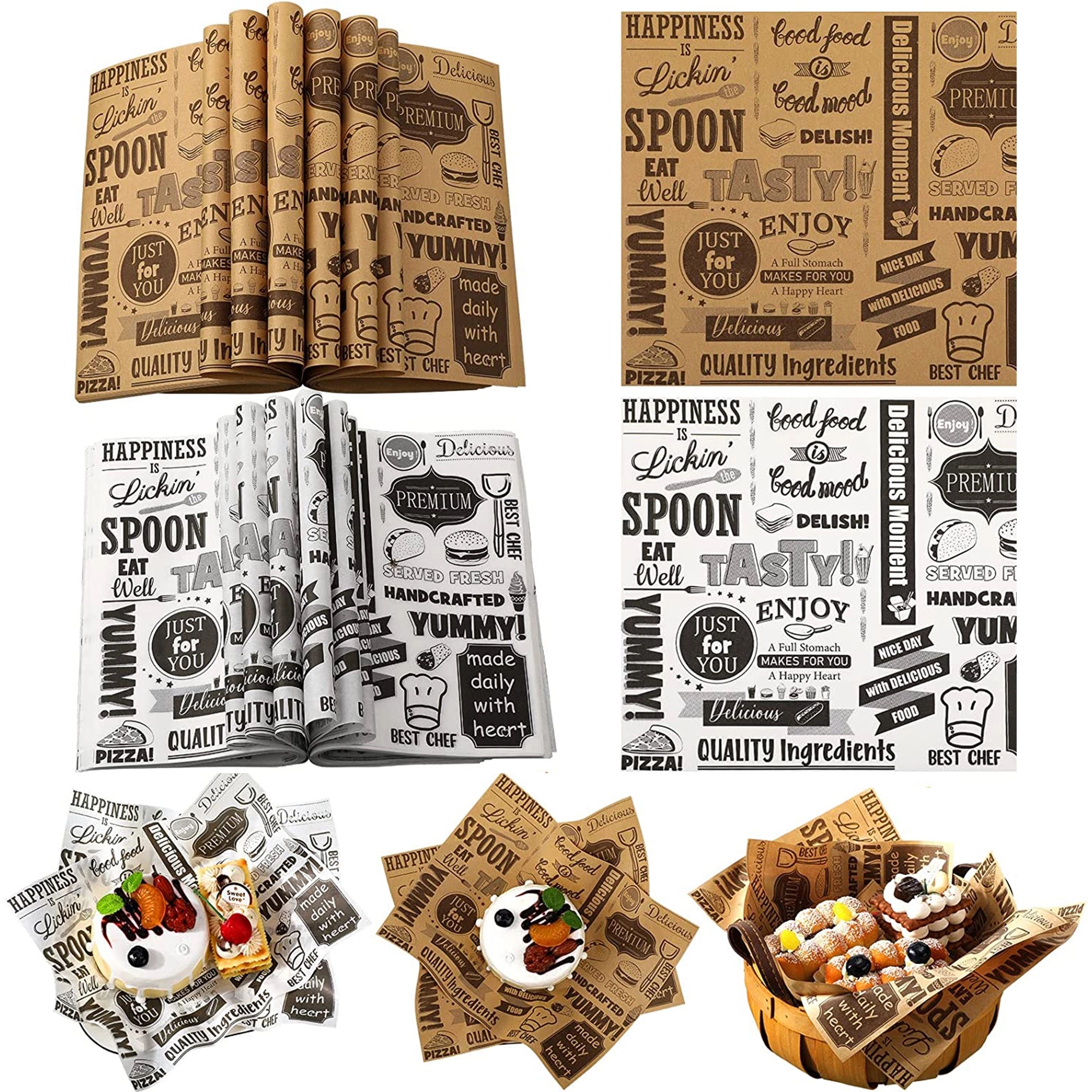 12 x 12 Best Thick Kraft Food Wrapping Paper MOQ1000