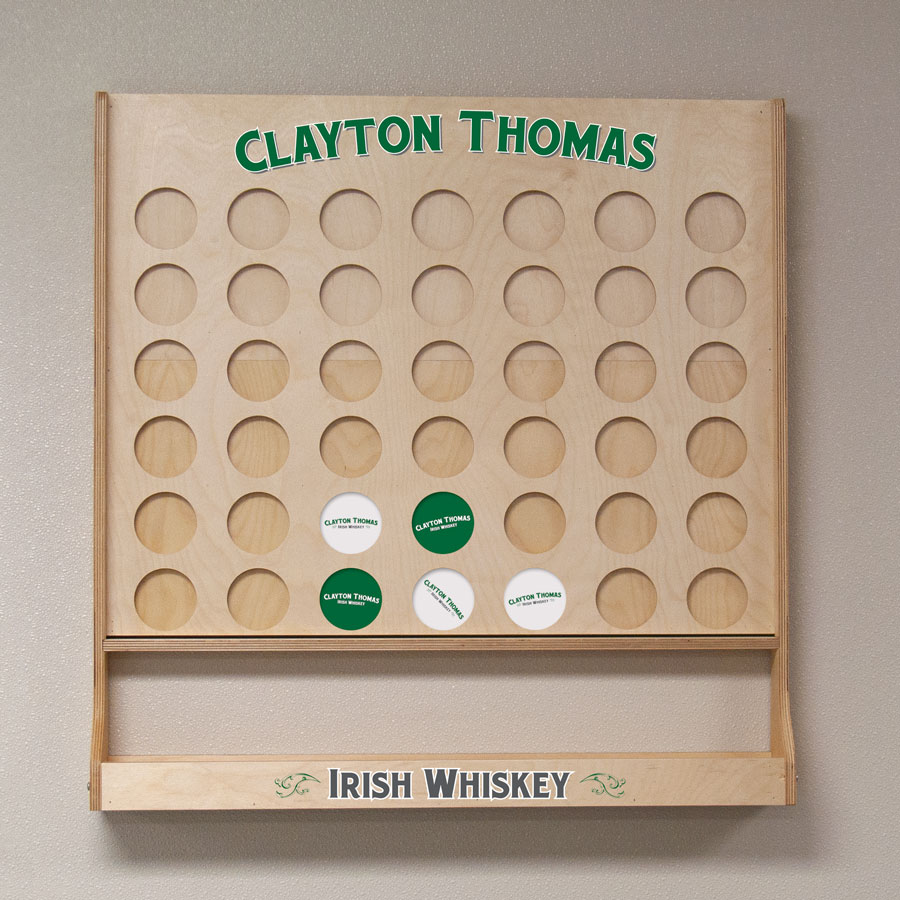 Four In A Row Game Wall Imprint Header & Pucks