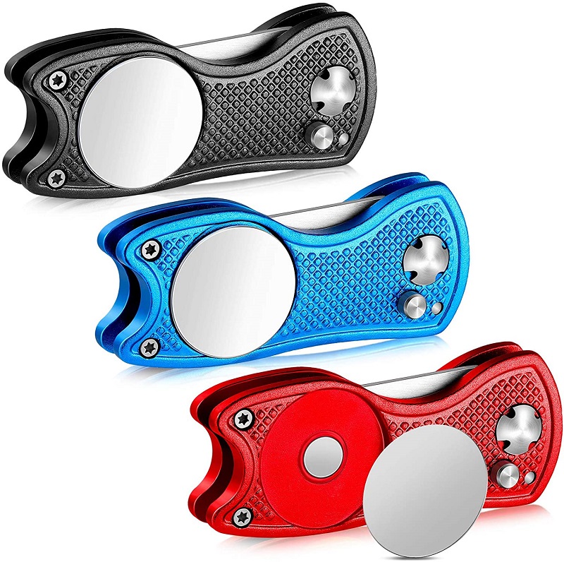 Foldable Golf Ball Marker Tool Portable Golf Pitchfork 4