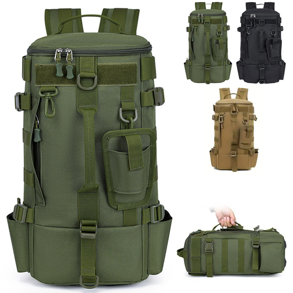 15L Tactical Fishing Gear Backpack with Rod Holders 5