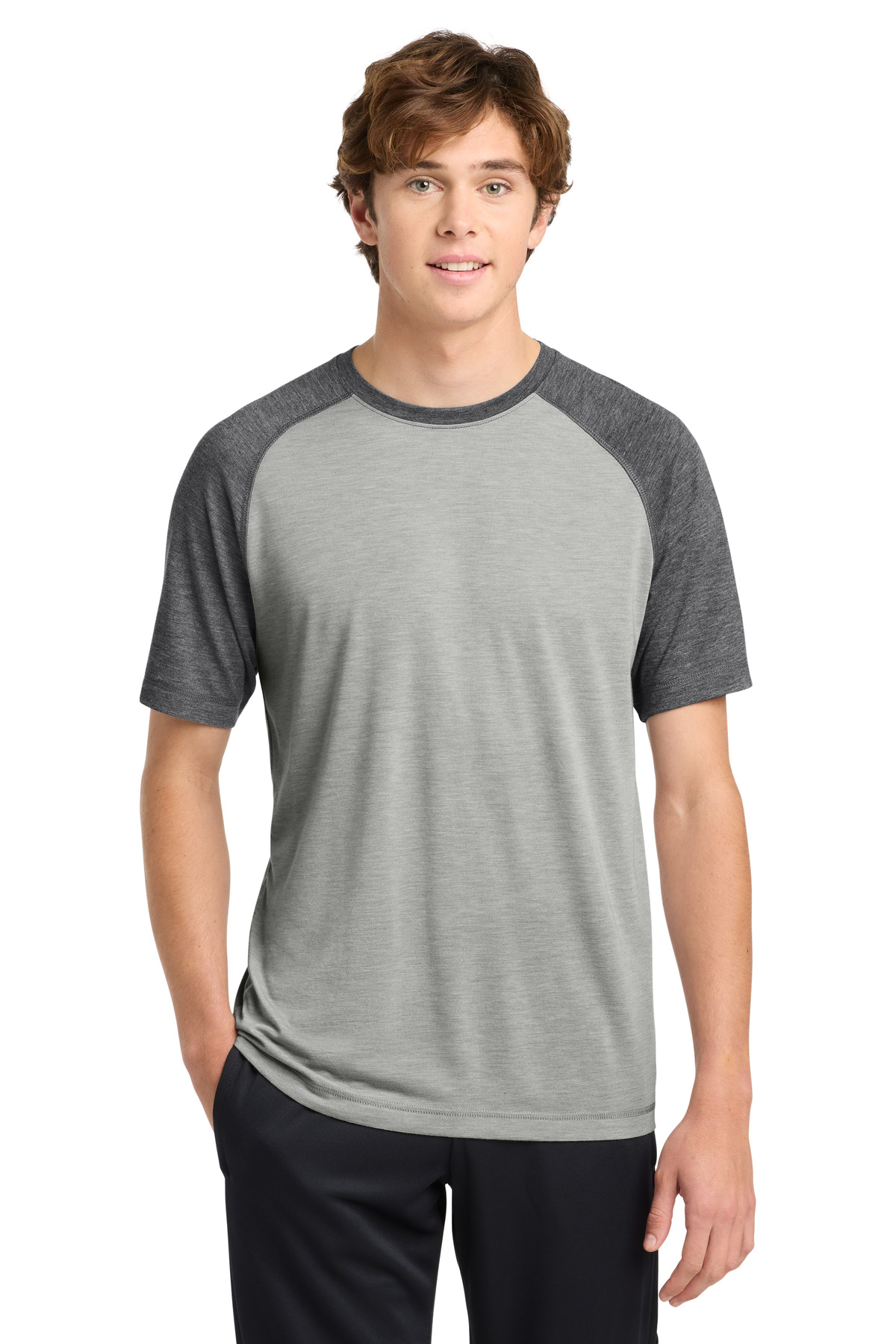 Sport-Tek PosiCharge Tri-Blend Wicking Raglan Tee. ST400 128