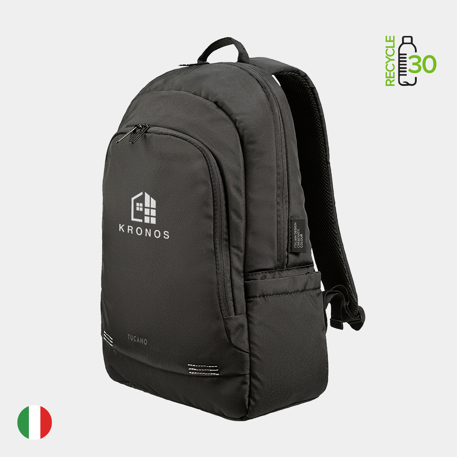 Tucano - Italy Recycled Forte 16" Tech Backpack (11" x 17.7" x 5.1") 2