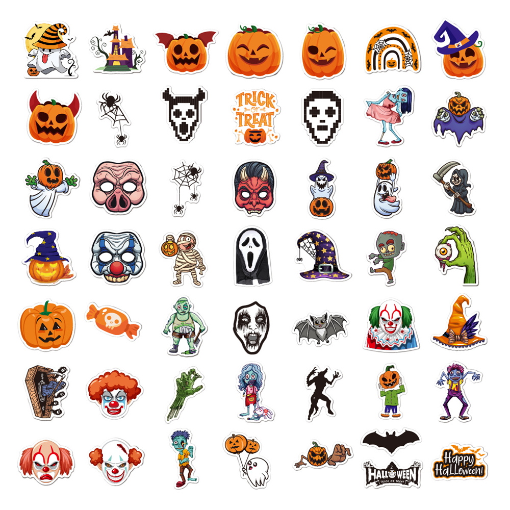 100PCS Vinyl Waterproof Halloween Stickers In Stock 4