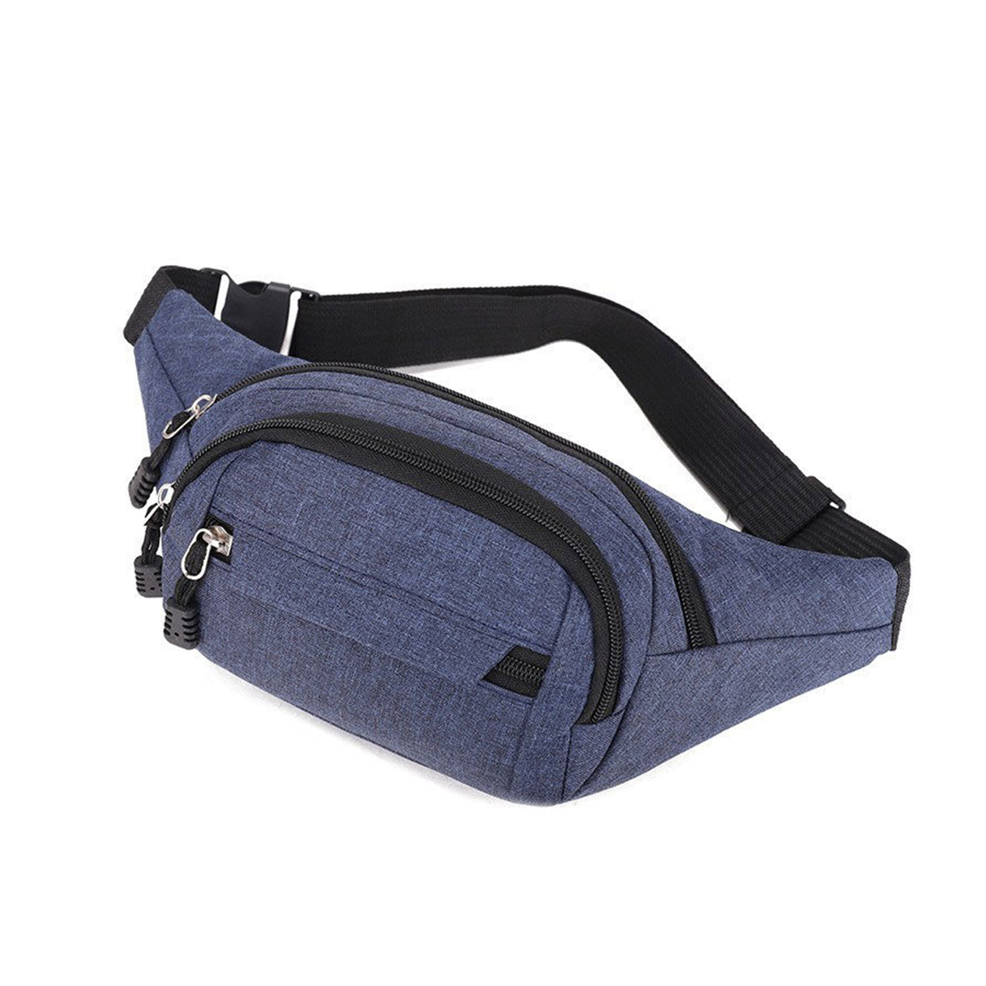 Canvas Crossbody Waist Pack With Four Zipper Pockets 7