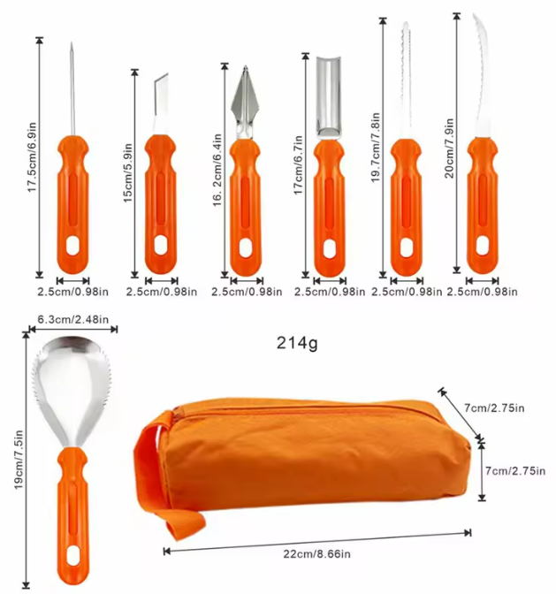 Halloween Pumpkin Carving Kit -6-Piece Set 2