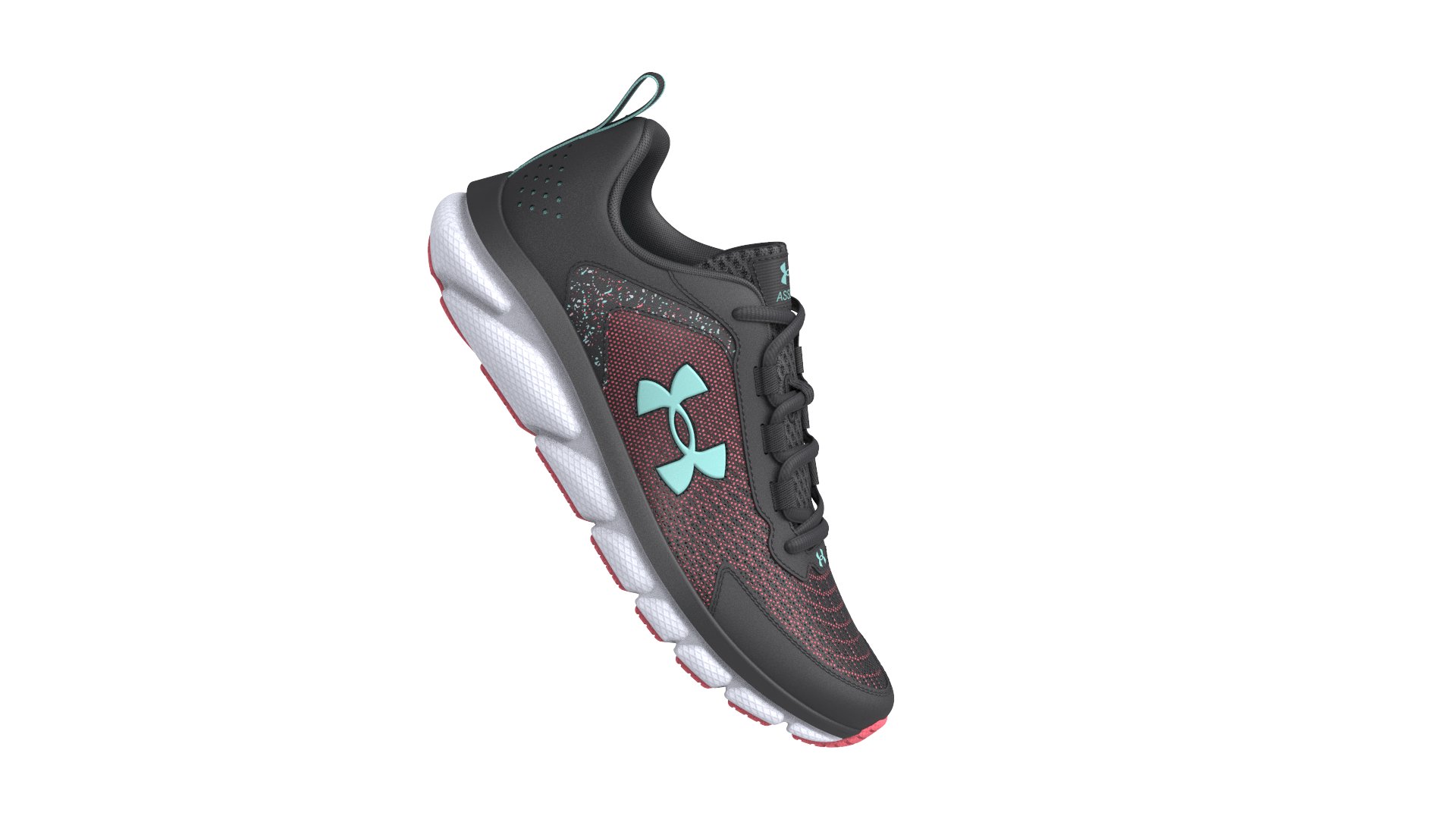 Girls' Grade School UA Assert 9 Paint Splatter Running Shoes 3