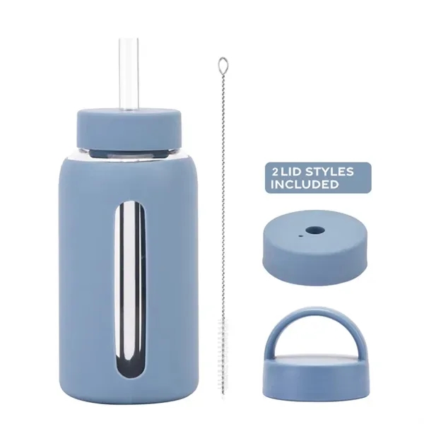 Silicone Sleeve Glass Cup with 20 oz Eco-Friendly Reusable 8
