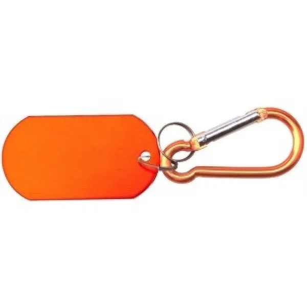 Aluminum Metallic Key Holder & Dog Tag w/Carabiner 12